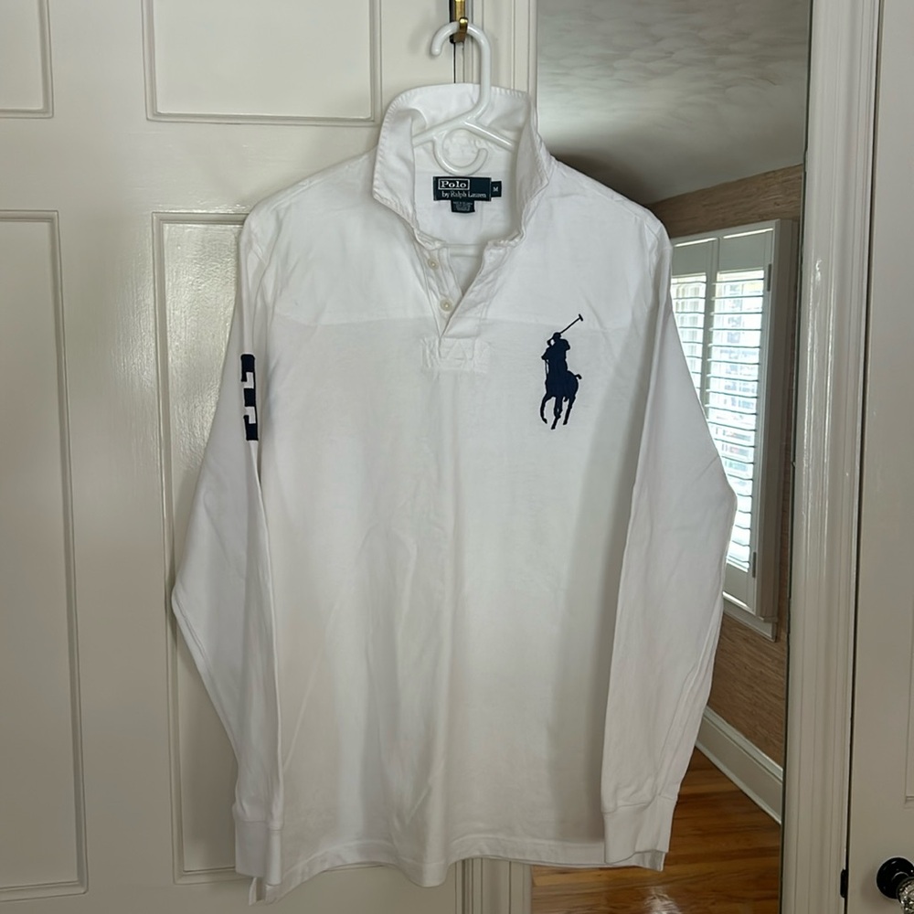 Polo Ralph Lauren men’s size L white rugby shirt